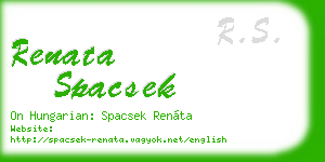 renata spacsek business card